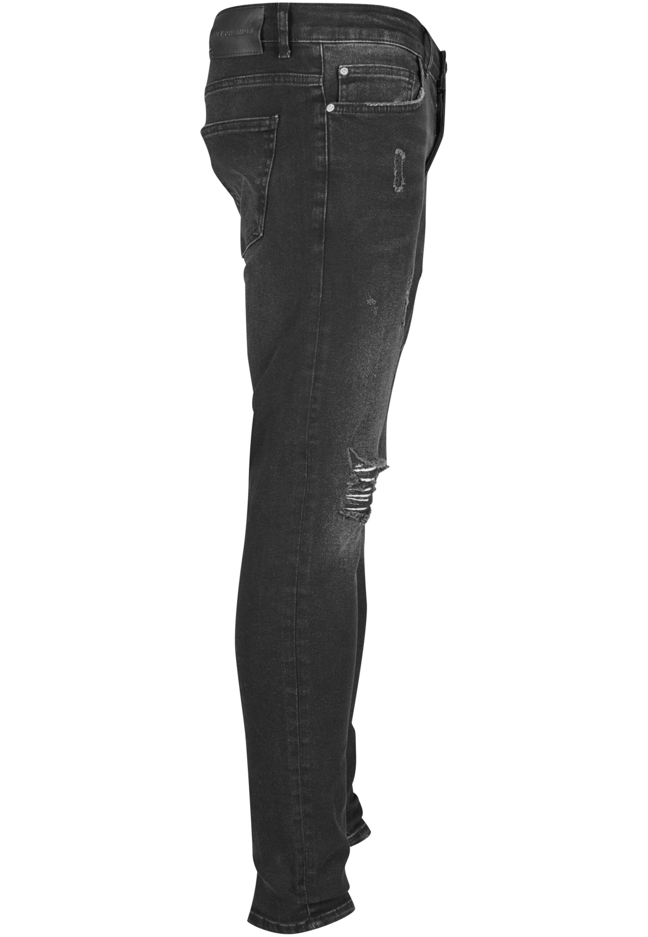 Tapered Jeans di 2Y Premium in nero