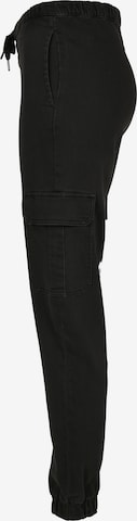 Urban Classics Tapered Cargo Pants in Black