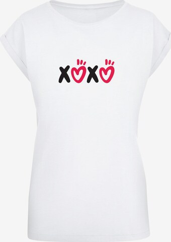Merchcode Shirt 'Valentines Day - Xoxo' in White: front