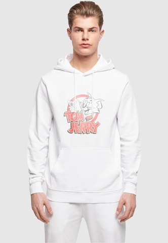 Sweat-shirt 'Tom And Jerry' ABSOLUTE CULT en blanc : devant