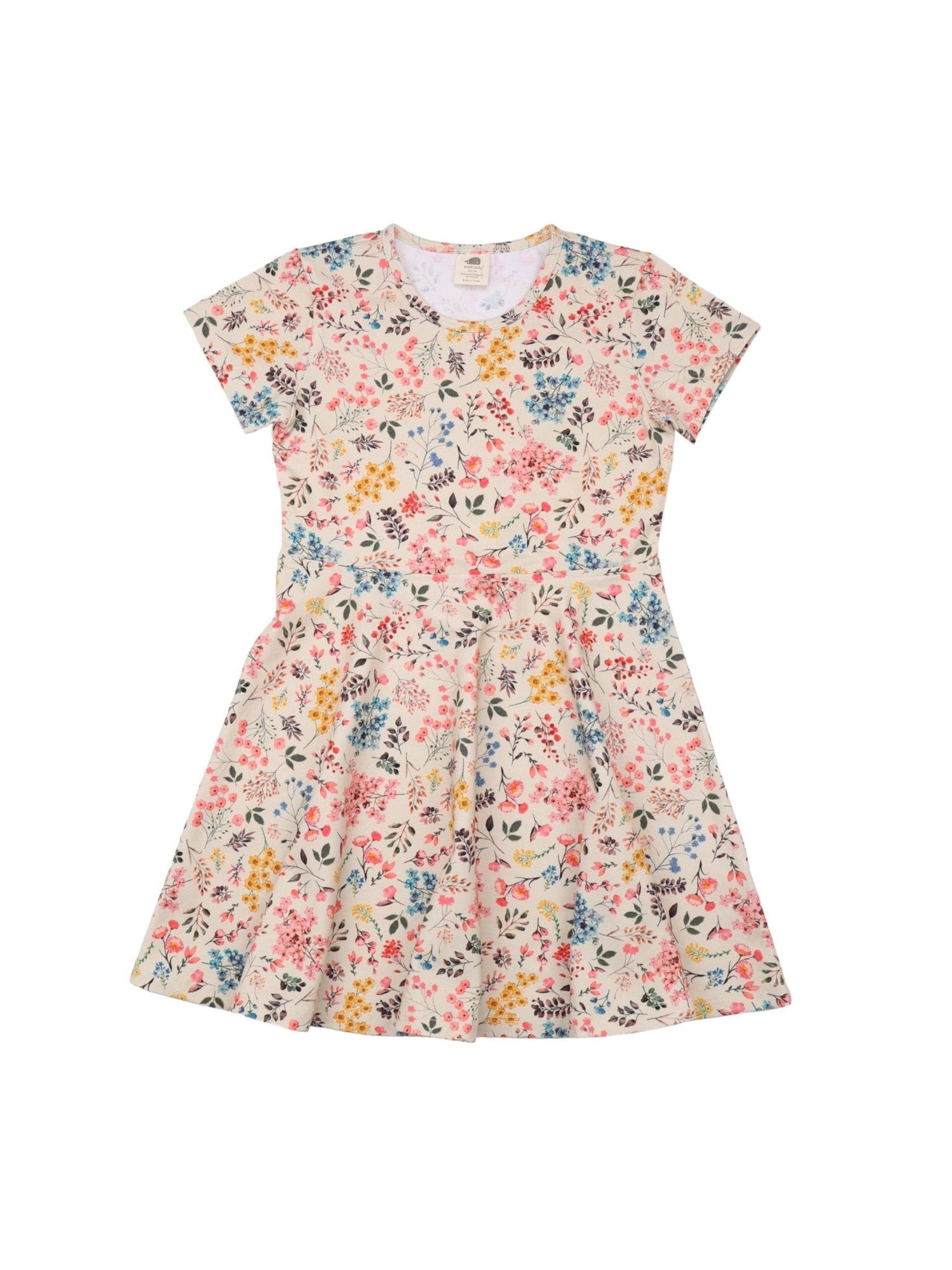 Walkiddy Kleid 'Mini Flowers'‌‌‌‌‌‌‌‌‌‌ in Mischfarben: Vorderseite