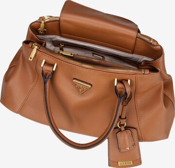 GUESS Handbag 'Laryn Luxury Satchel' in Brown