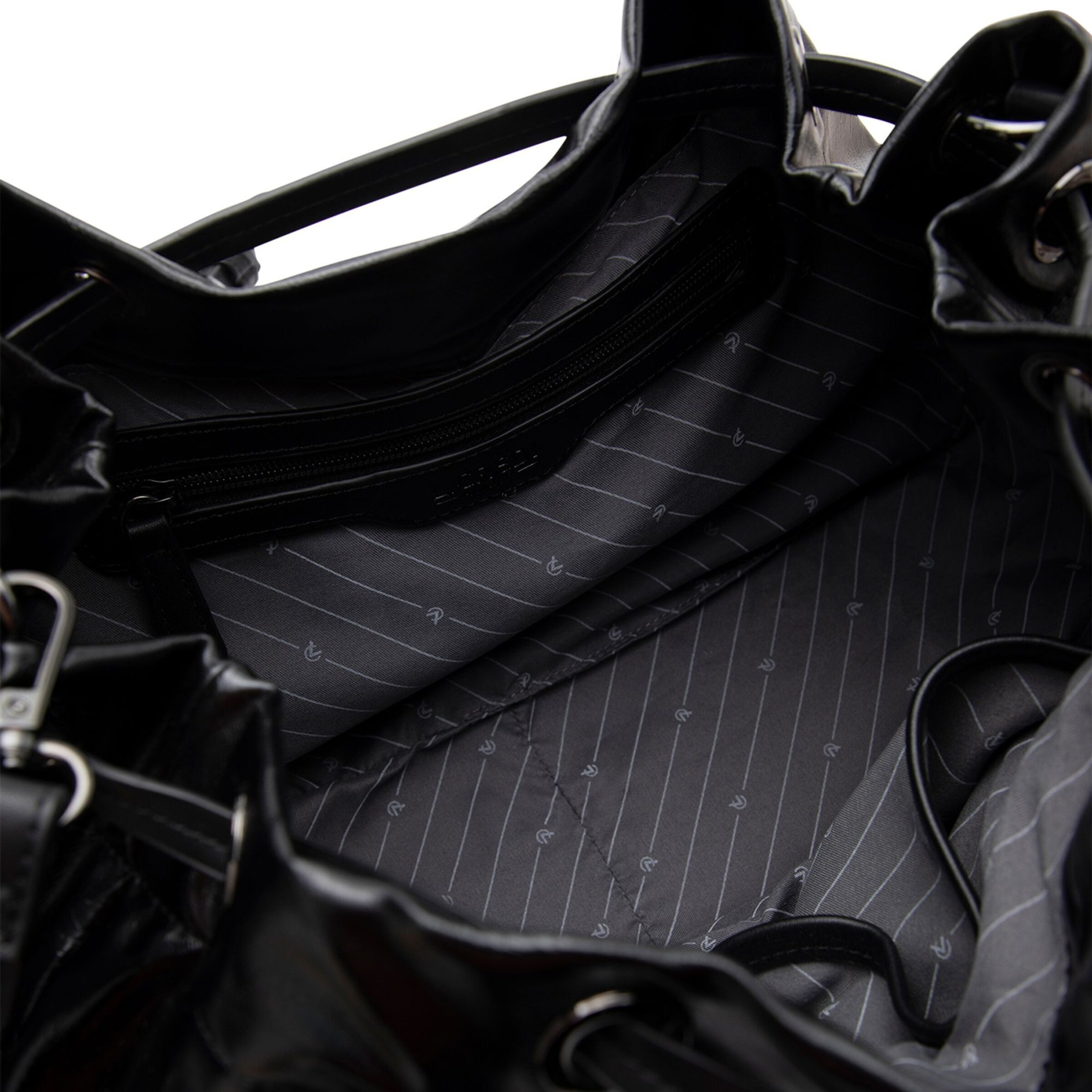 Poche ventrale 'Padma' L.CREDI en noir