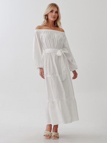 Robe 'LIAH' Tussah en blanc : devant