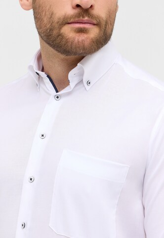 ETERNA Comfort fit Button Up Shirt in White
