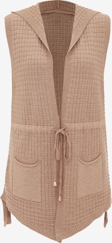 CAILYN Knit Cardigan in Beige: front