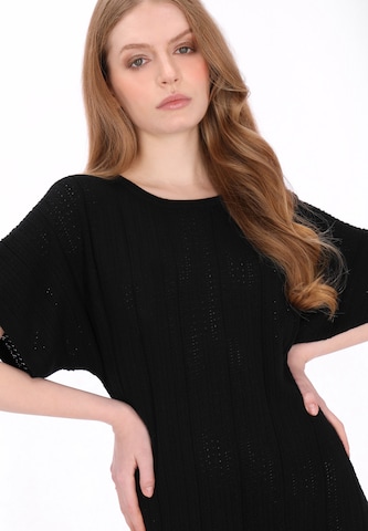 DreiMaster Vintage - Vestido de punto en negro