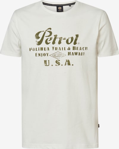 Petrol Industries Shirt in de kleur Kaki / Wit, Productweergave