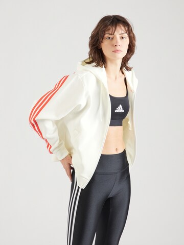 ADIDAS SPORTSWEAR Sportief sweatvest 'FI 3S' in Wit: voorkant