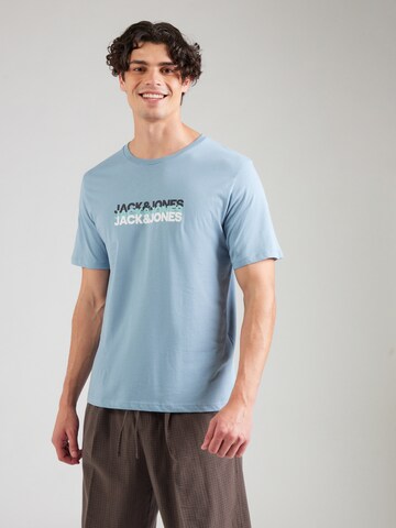 JACK & JONES Koszulka 'JWHCYBER' w kolorze niebieski: przód