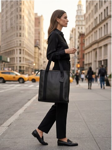 Shopper 'Leather Tote Black Manhattan Collection' di THE DUST COMPANY in nero