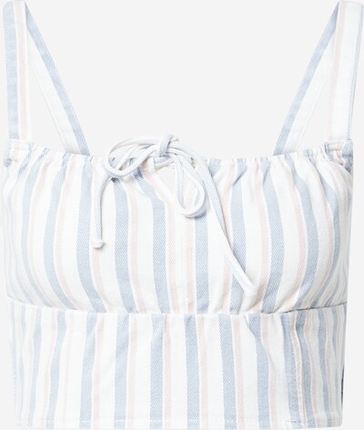 Missguided Top in rauchblau / pastellpink / weiß, Produktansicht