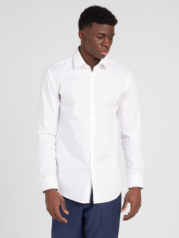 Coupe regular Chemise 'Koey' HUGO en blanc : devant