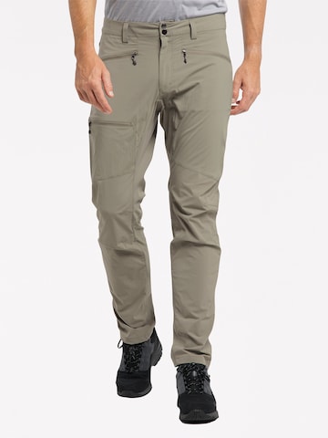 Haglöfs Slim fit Outdoor Pants 'Lite Flex' in Green: front