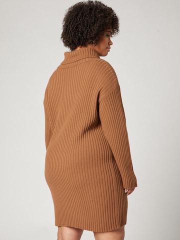 A LOT LESS Knitted dress 'Isa' in Brown