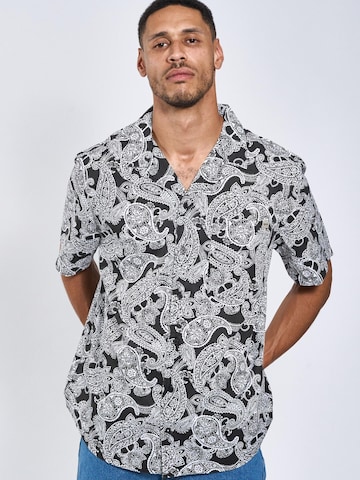 Legends Regular Fit Hemd 'Sean'‌‌‌‌‌‌‌‌ in Schwarz: Vorderseite