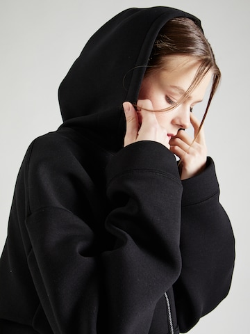 WEEKDAY Zip-Up Hoodie in Black