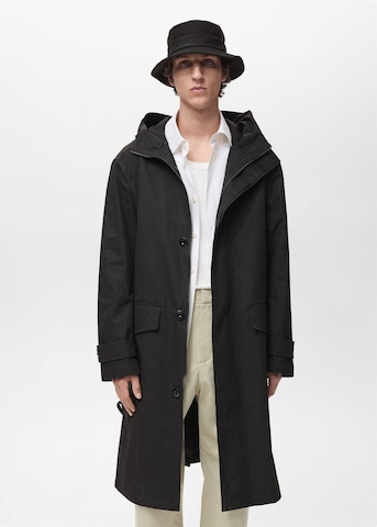 MANGO MAN Between-Seasons Coat 'Eddie' in Black: front
