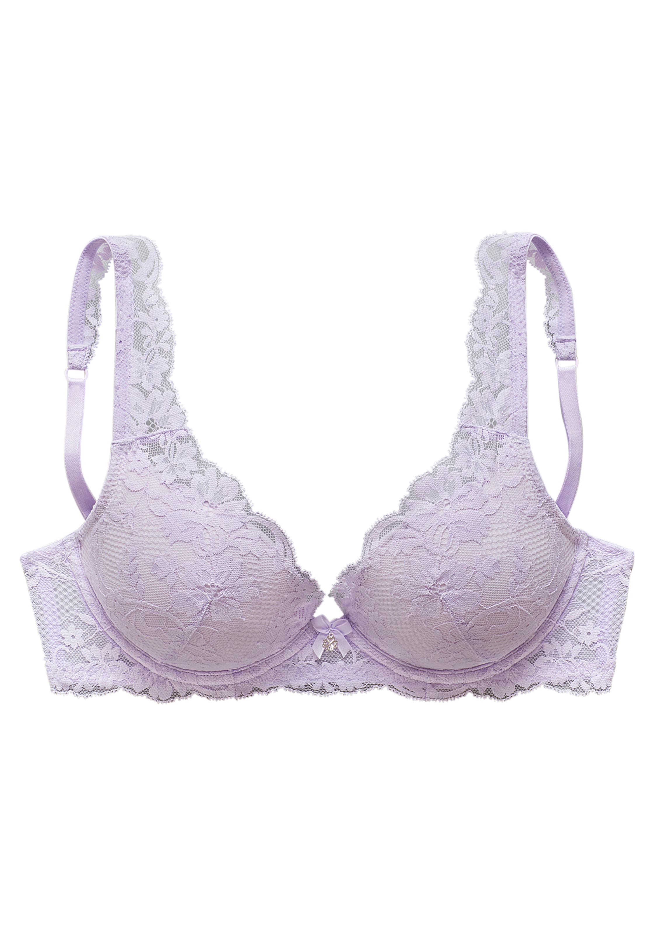 LASCANA Push-up Bra in Purple: front