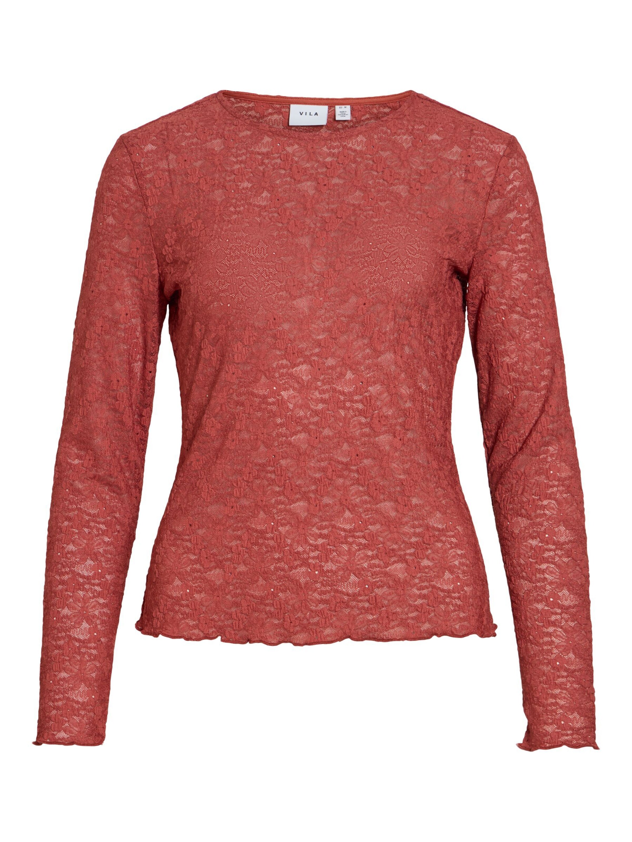 VILA Shirt 'FAY' in Bruin: voorkant