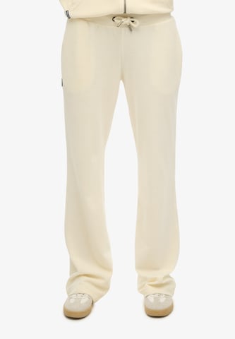 Wide Leg Pantalon Superdry & Co en beige : devant