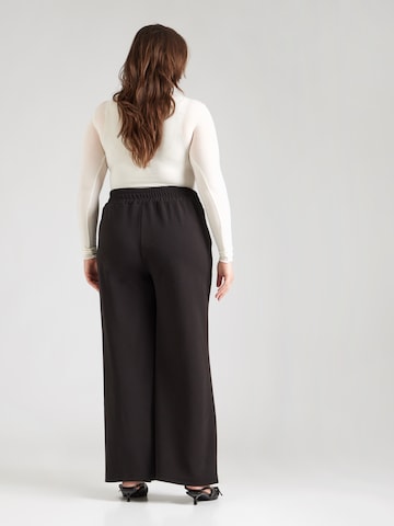 Z-One Wide leg Pleat-Front Pants 'Ar44iane' in Black