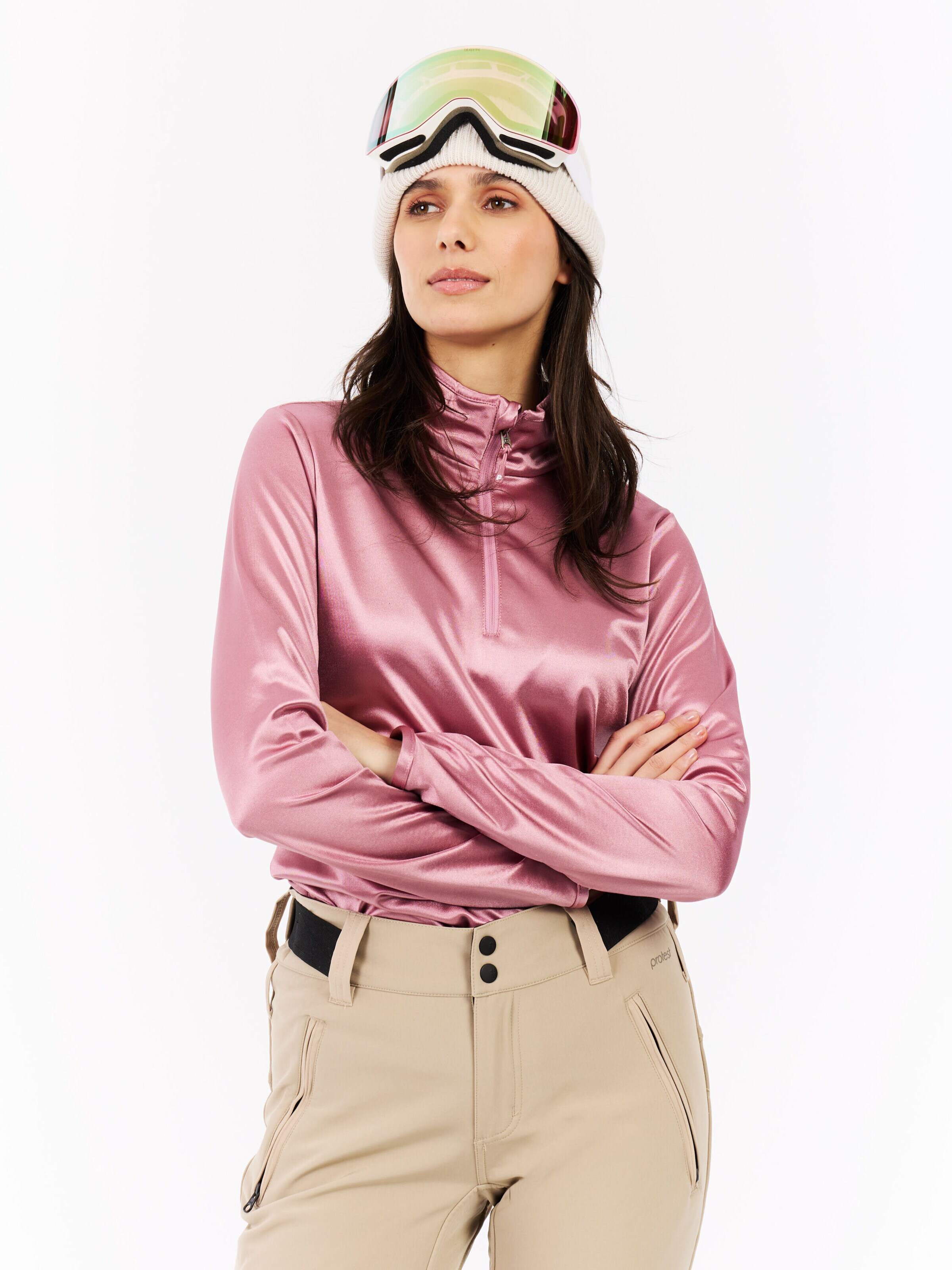 PROTEST Athletic Sweatshirt 'PRTLaga' in Pink: front