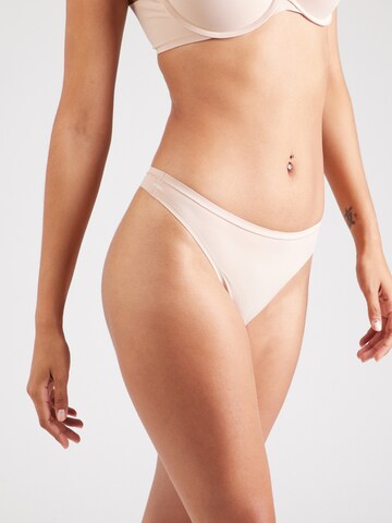 Calvin Klein Underwear String in Beige: voorkant