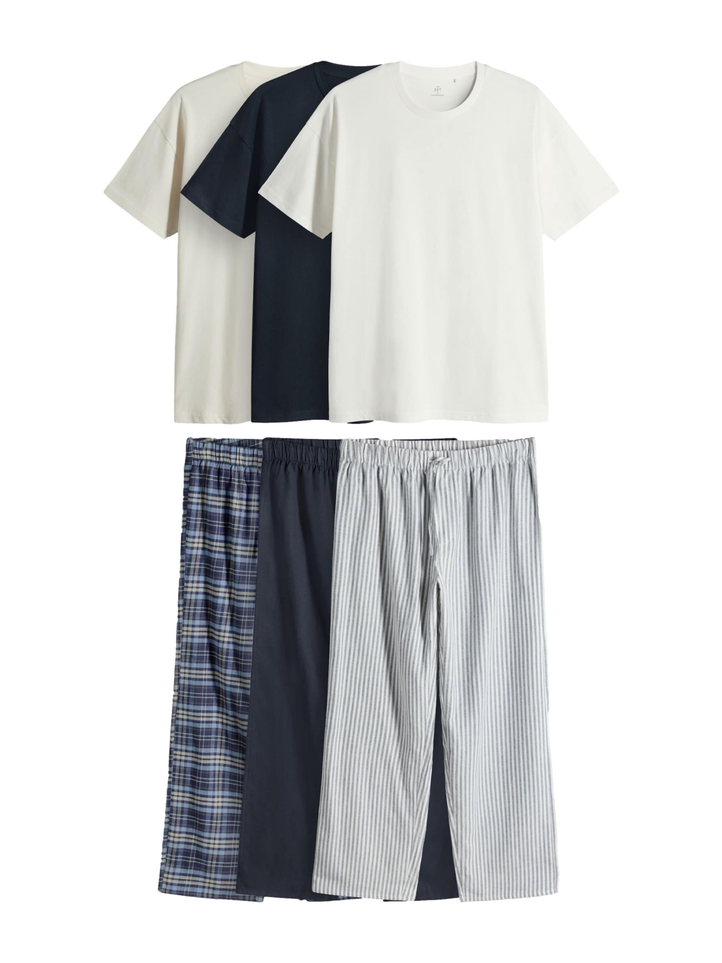 The Set - Pijama largo en azul: frente