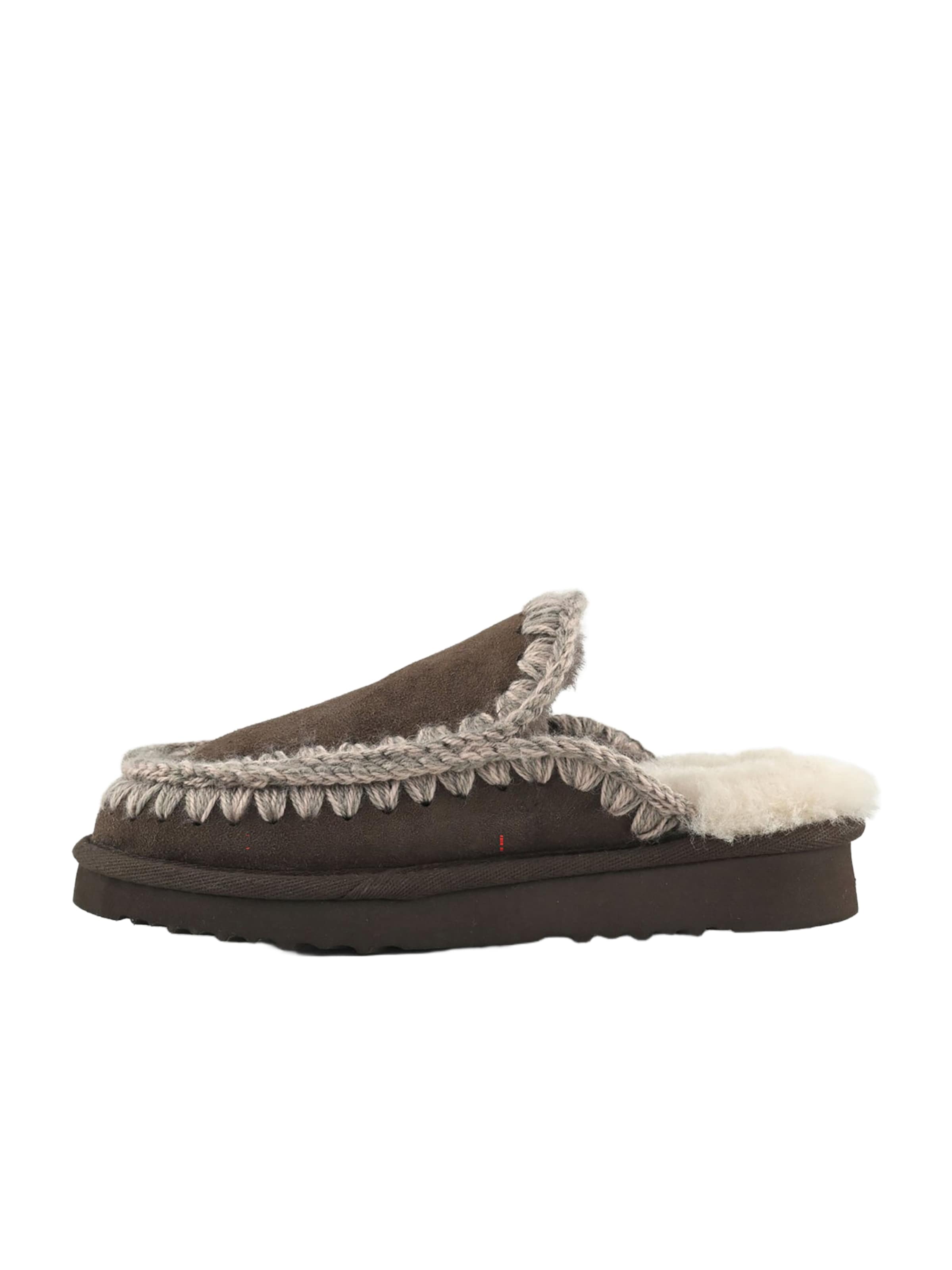 MOU Slipper 'Eskimo' in Brown: front