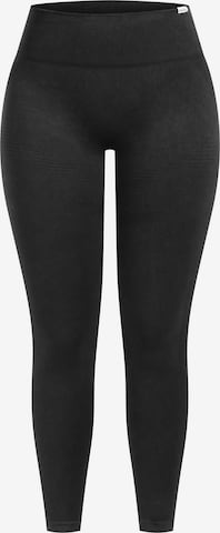 Coupe slim Leggings 'Yune' Smilodox en noir : devant