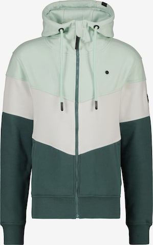 Alife and Kickin Zip-Up Hoodie 'Simon' in Green: front