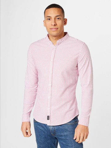 HOLLISTER Regular fit Button Up Shirt in Red: front