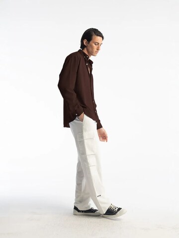 Giesto Regular fit Button Up Shirt in Brown