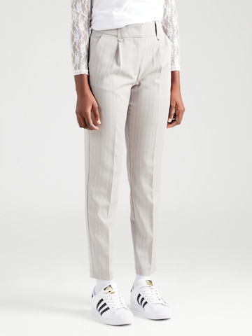 VERO MODA Tapered Bandplooibroek 'WENDY' in Grijs: voorkant