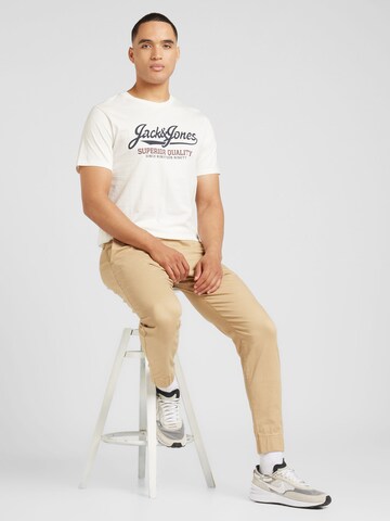 T-Shirt 'JPRBLUHUDSON' JACK & JONES en blanc