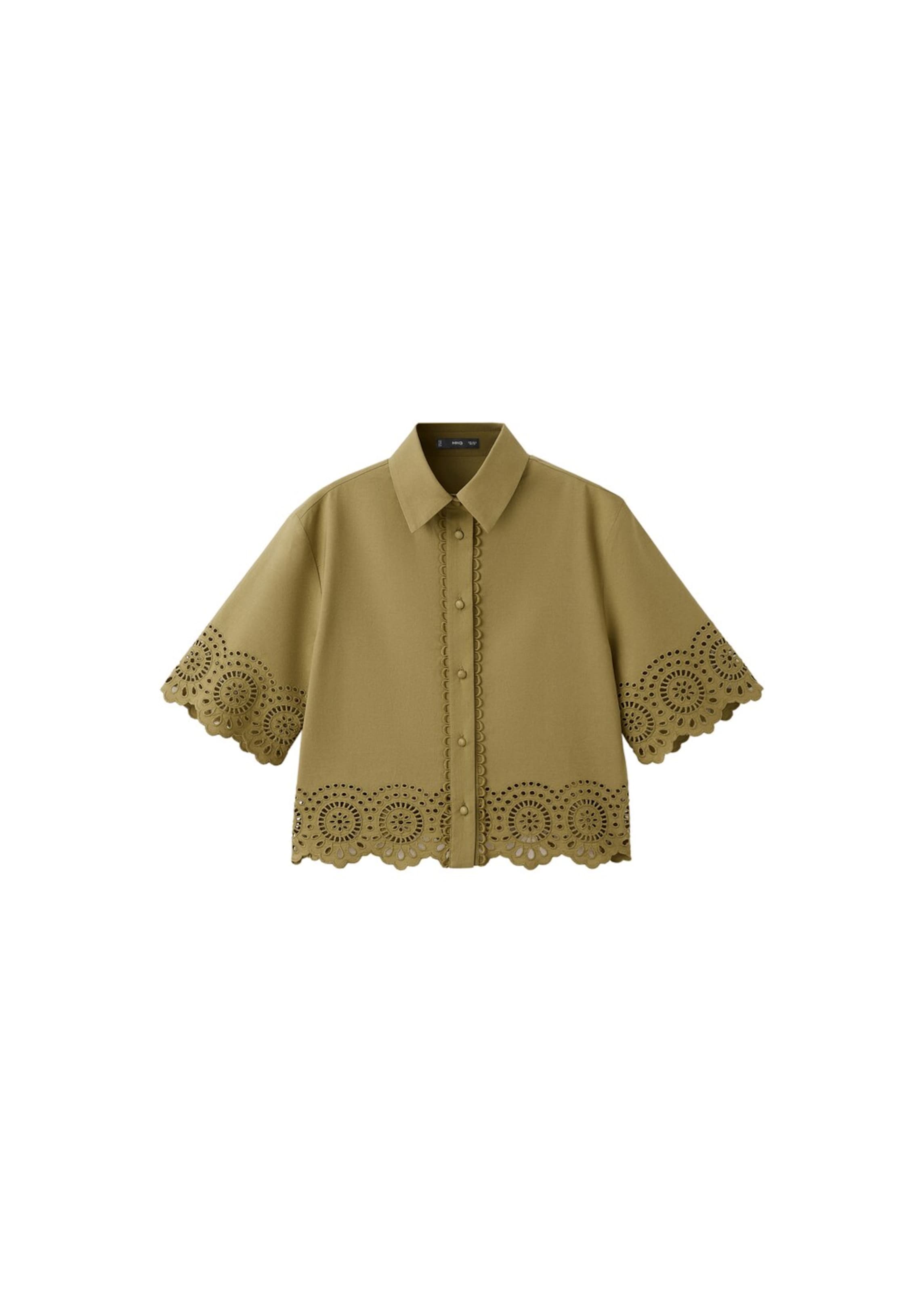 MANGO Bluse 'Milana' in Grün: Vorderseite