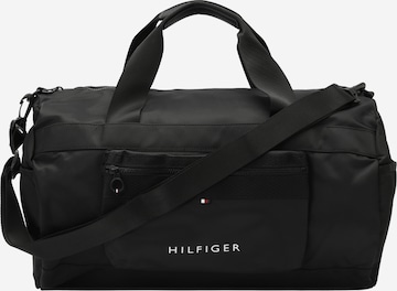 TOMMY HILFIGER - Bolsa de fin de semana 'Skyline' en negro: frente