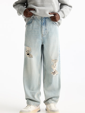 Loosefit Jean Pull&Bear en bleu : devant