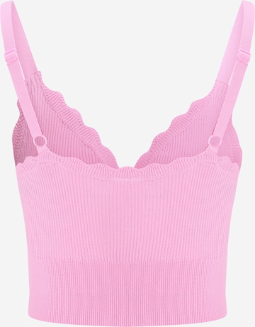 OBJECT Petite - Top de punto 'TRIA' en rosa