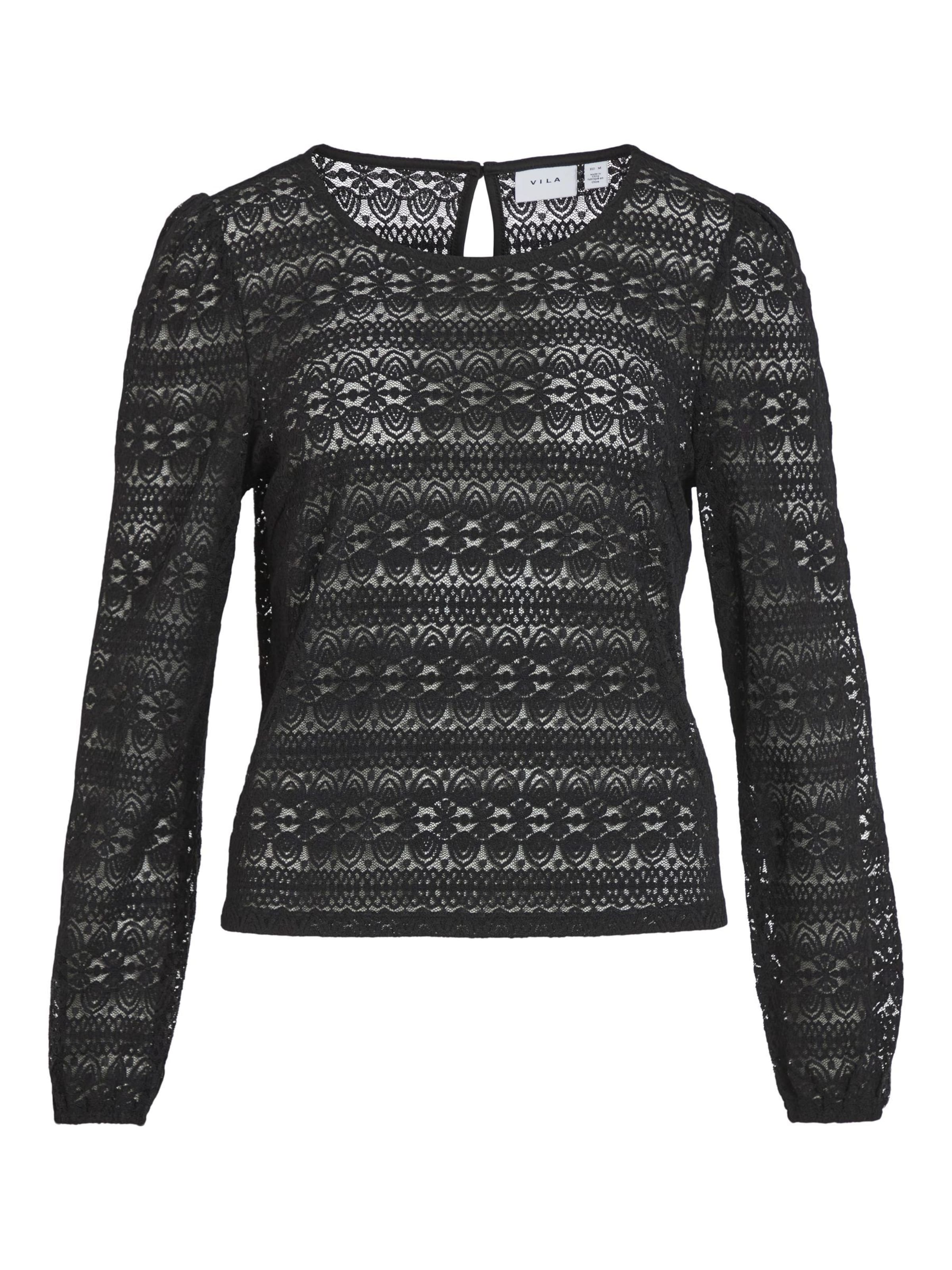 VILA Blouse in Zwart: voorkant