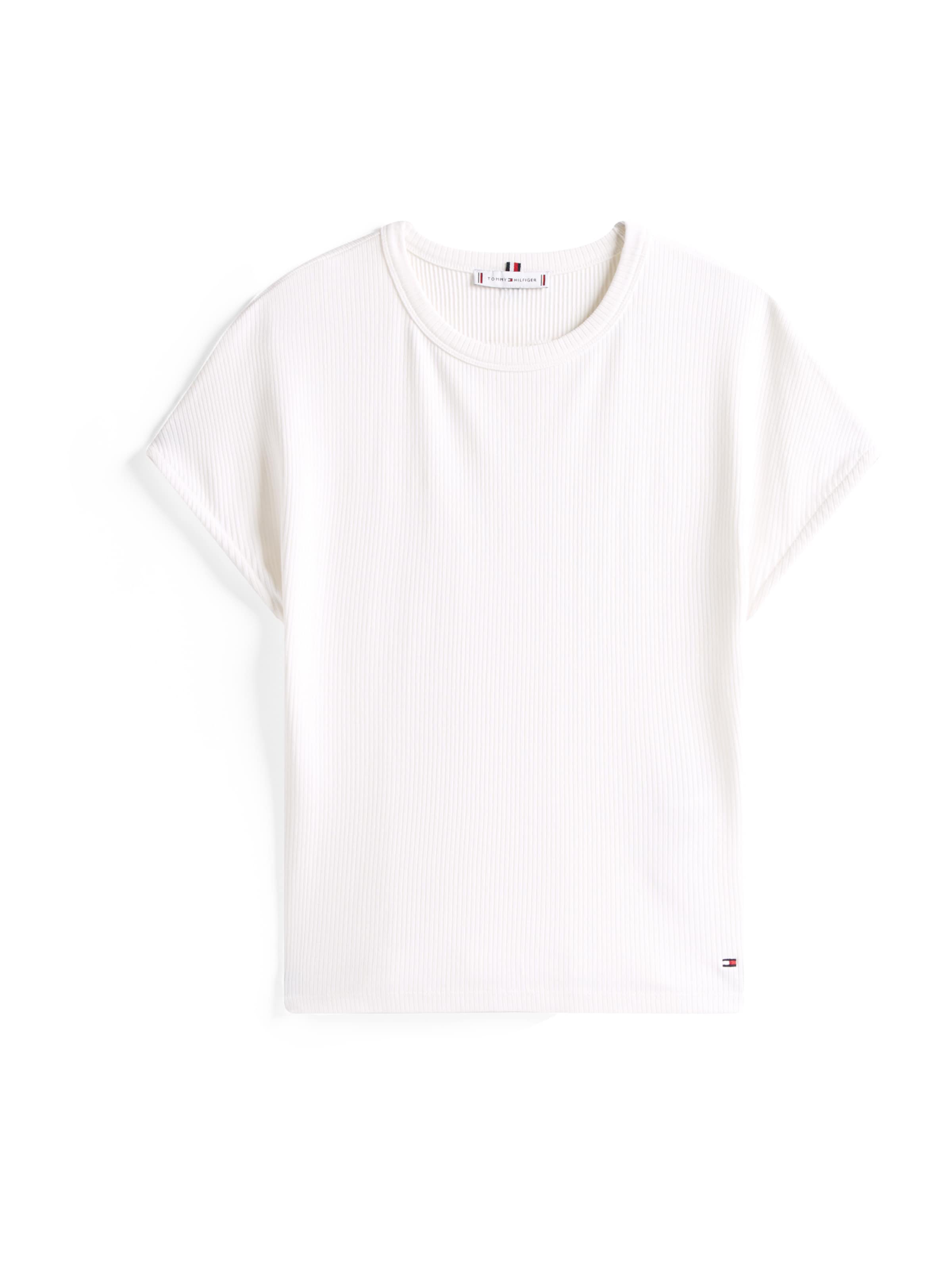 TOMMY HILFIGER Тениска в бяло: отпред