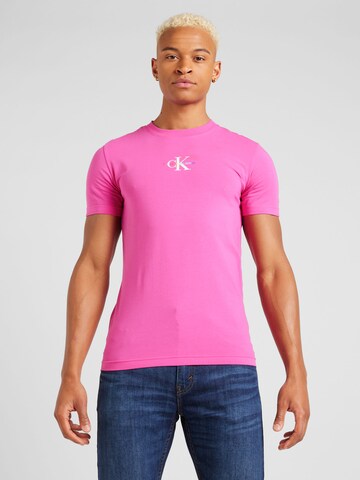 Calvin Klein Jeans Póló - rózsaszín: elől