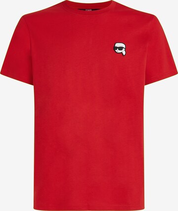 T-Shirt 'Ikonik 2.0' Karl Lagerfeld en rouge : devant