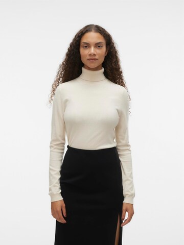 VERO MODA Sweater 'VMHappiness' in Beige: front