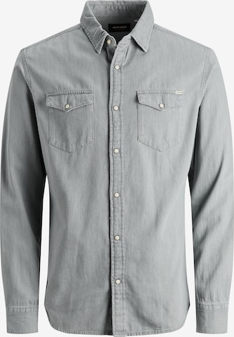 JACK & JONES Regular fit Overhemd 'Sheridan' in Grijs: voorkant