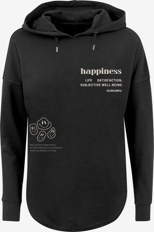 F4NT4STIC Sweatshirt 'Happiness' in Black: front