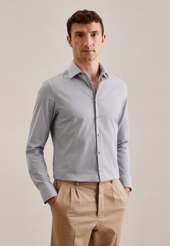 Coupe slim Chemise business 'SMART ESSENTIALS' SEIDENSTICKER en bleu : devant