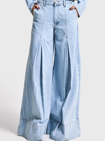 Wide Leg Jean 'Palazzo Mid Rise Jeans' IT'S BASIC en bleu : devant