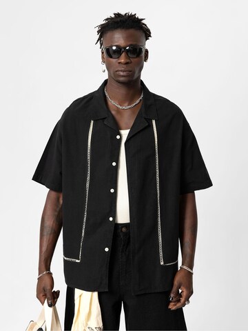 Camicia 'Shreveport' di VAMOS CLO in nero: frontale